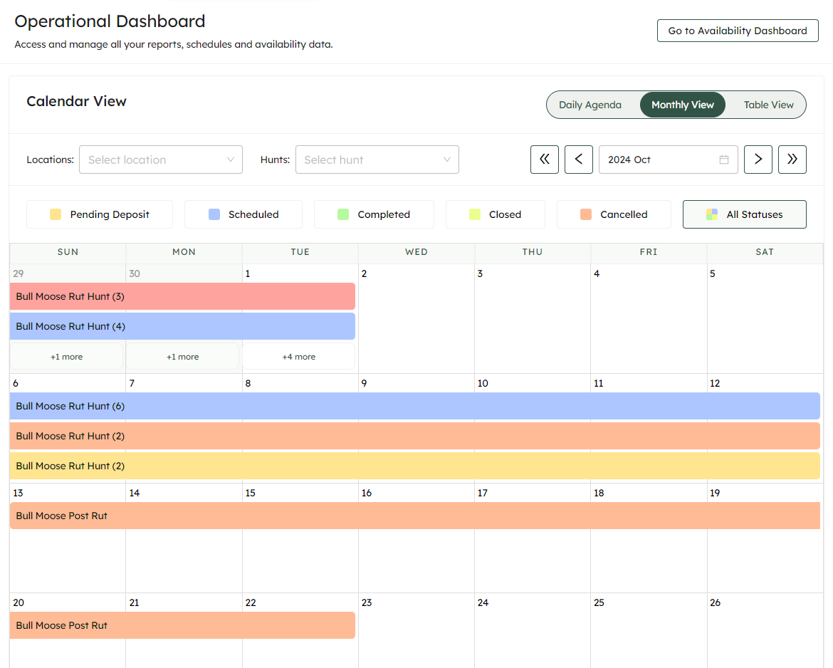 Manage Your Bookings with Krytter's Operational Dashboard.