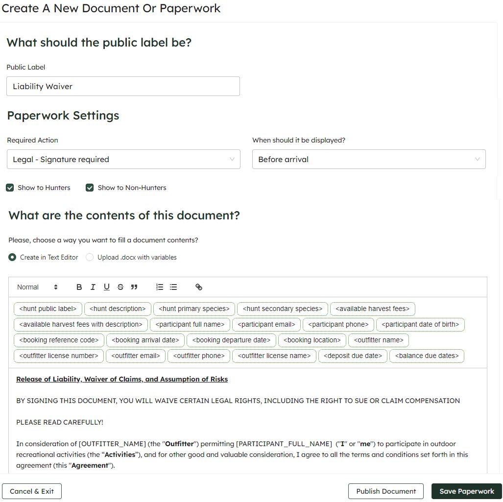 Krytter's paperwork automation makes running your guiding office a breeze.